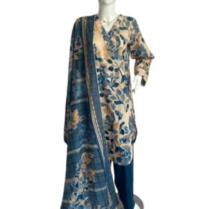 Watercolour Printed 3-Piece Lawn