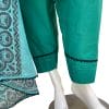 Green 3pcs Printed Lawn with Chiffon Dupatta - Image 3