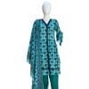 Green 3pcs Printed Lawn with Chiffon Dupatta