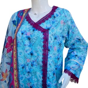 Blue Angraka Style Chicken Kari 3pcs Lawn