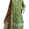 Green Paislay Chickenkari Lawn 3pcs - Image 5