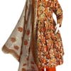 Autumn Floral 3pcs Printed Chickenkari Lawn - Image 2