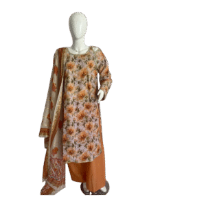 Floral Printed 3pcs Chicken kari Lawn