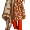 Autumn Floral 3pcs Printed Chickenkari Lawn - Image 3