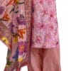 Pink 3 pcs Chickenkari Printed Lawn - Image 3